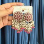 Aarohi Kundan Chandbali – Dark Pink