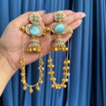 Sunehri Kashmiri Earrings – Blue Lavender