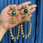 Sunehri Kashmiri Earrings – Green Red