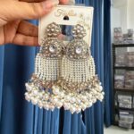 Natasha Kundan Earrings – White