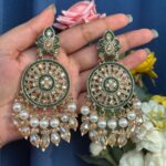 Madhumita Premium Earrings – Dark Green