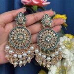 Madhumita Premium Earrings – Teal Blue