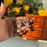 Premium Brass Earrings – Pink