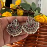 Peacock Brass Earrings – Wine