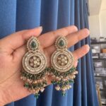 Jasmeen Premium Earrings – Dark Green