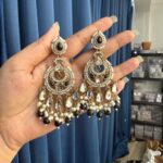 Teena Chandbali Earrings – Black