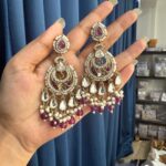 Teena Chandbali Earrings – Purple