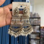 Mehnoor Kundan Chandbali – White