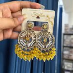 Shanaya Kundan Earrings – Yellow