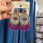 Shanaya Kundan Earrings – Purple