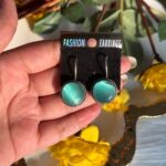 Daily Wear Brass Earrings – Green