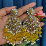 Avneet Crystal Earrings – Yellow