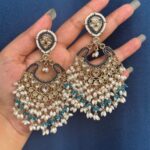 Amrita Premium Earrings – Teal Blue