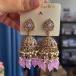 Radhika Kundan Jhumka – Lavender