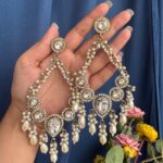Sonia Pearl Chandbali Earrings – White | Jewel Hub Studio