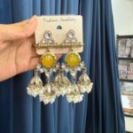 Anmol Kundan Earrings – Yellow