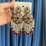 Tanishqa Premium Ethnic Earrings – Red