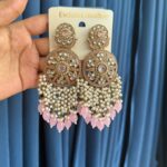 Tanishqa Premium Ethnic Earrings – Light Pink