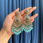 Shehnaaz Premium Earrings – Light Blue
