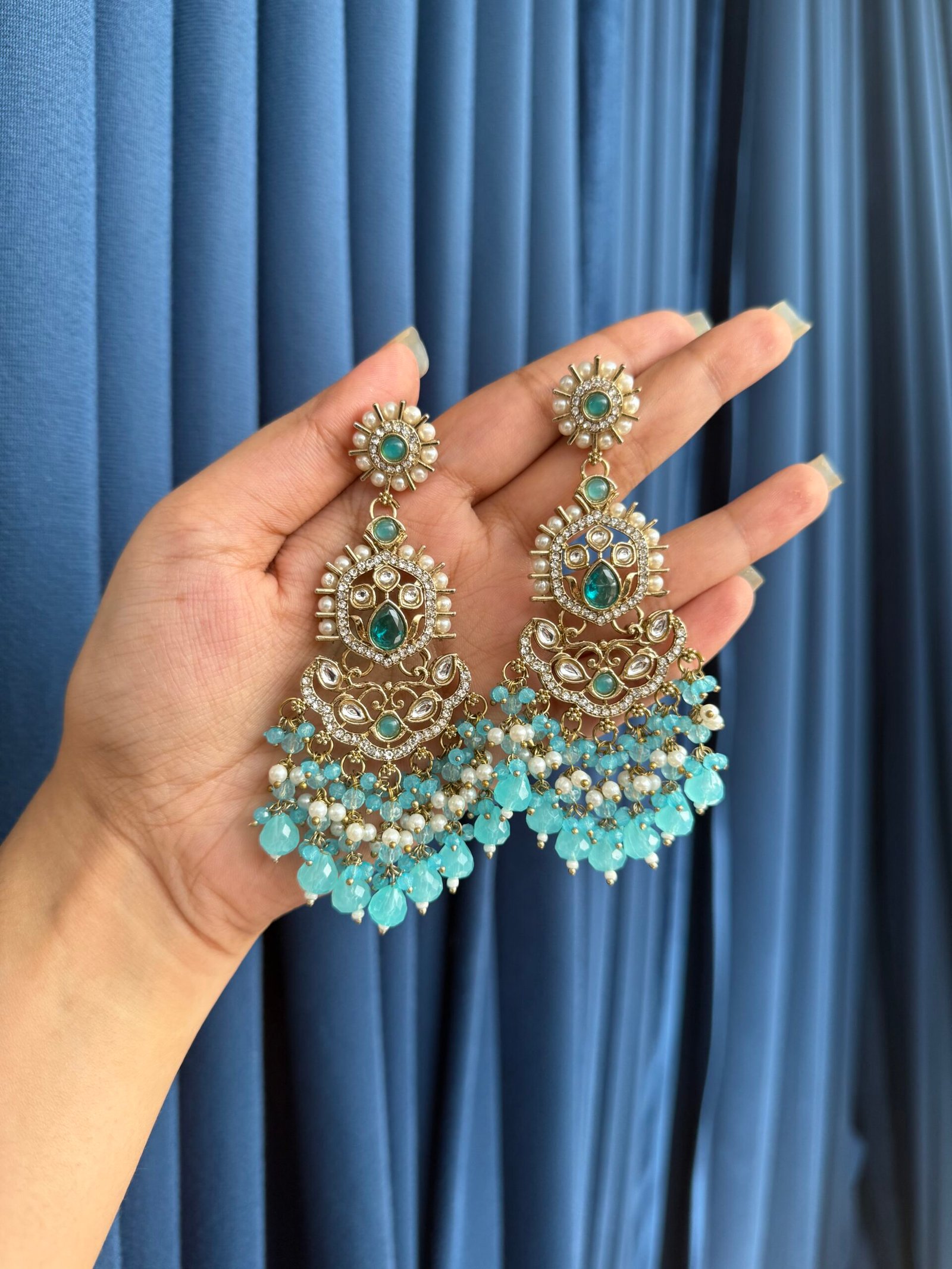 Photo-07-10-25-3-17-34-PM-scaled-1.jpg Shehnaaz Premium Earrings – Light Blue - Image 1
