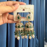 Ruhika Premium Jhumka – Dark Green