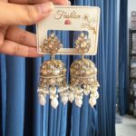 Ruhika Premium Jhumka – White