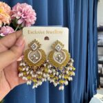 Bhavya Kundan Chandbali – Yellow
