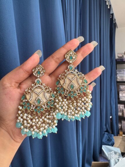 Simi Premium Chandbali – Light Blue