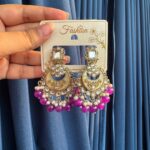 Greeshma Kundan Earrings – Purple