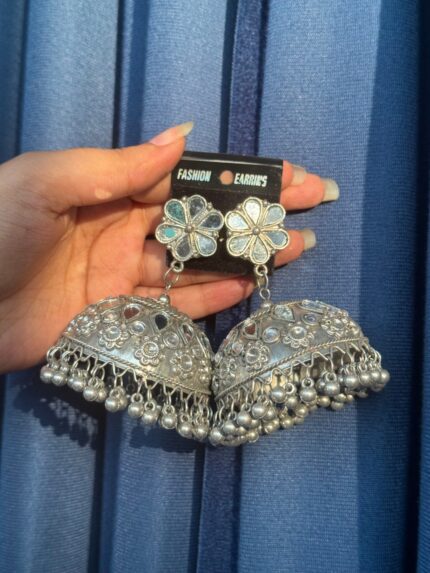 Big Mirror Boho Jhumka