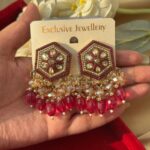 Alfiya Premium Earrings – Wine