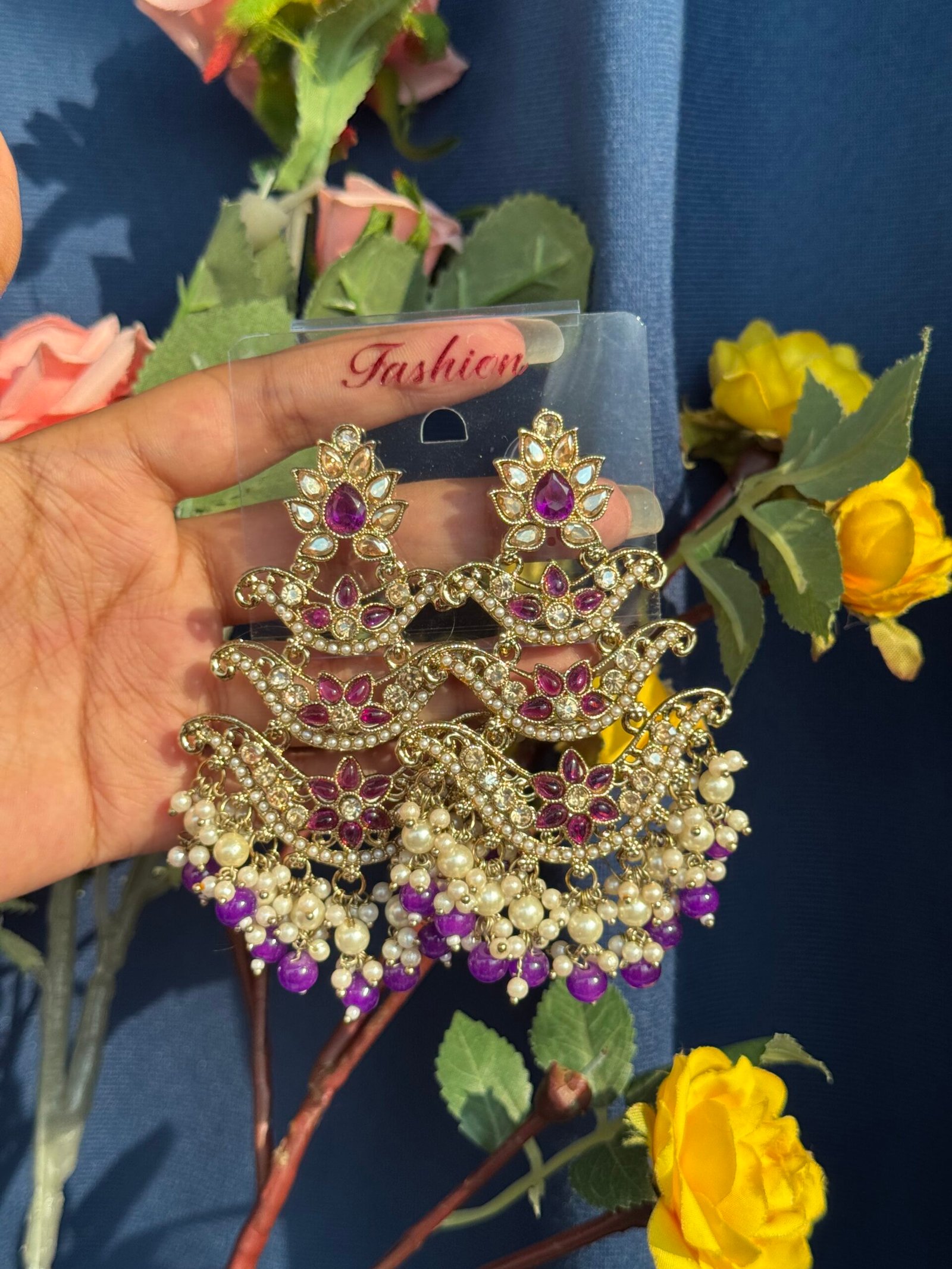 Photo-09-03-25-4-37-11-PM-scaled-1.jpg Ragini Premium Earrings – Dark Purple - Image 1