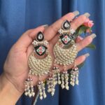 Nisha Meenakari Earrings – Black