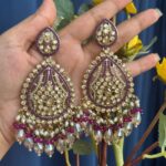 Ridhima Kundan Earrings – Purple