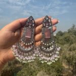 Khushi Kashmiri Chandbali – Mint Pink