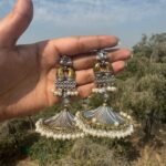 Anjali Dual Tone Brass Jhumka