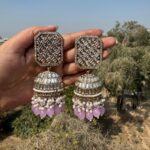 Ridhima Kundan Jhumka – Lavender