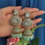 Festive Jhumka – Light Green
