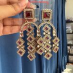 Preeti Stone Kundan Earrings – Wine