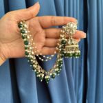 Sitara Kaan Chain Jhumka – Dark Green