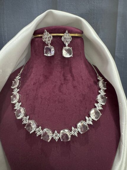 Georgia Premium American Diamond Set – White