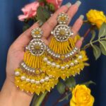 Nadia Ethnic Earrings – Yellow