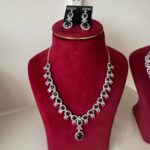 Humaira American Diamond Set – Dark Blue