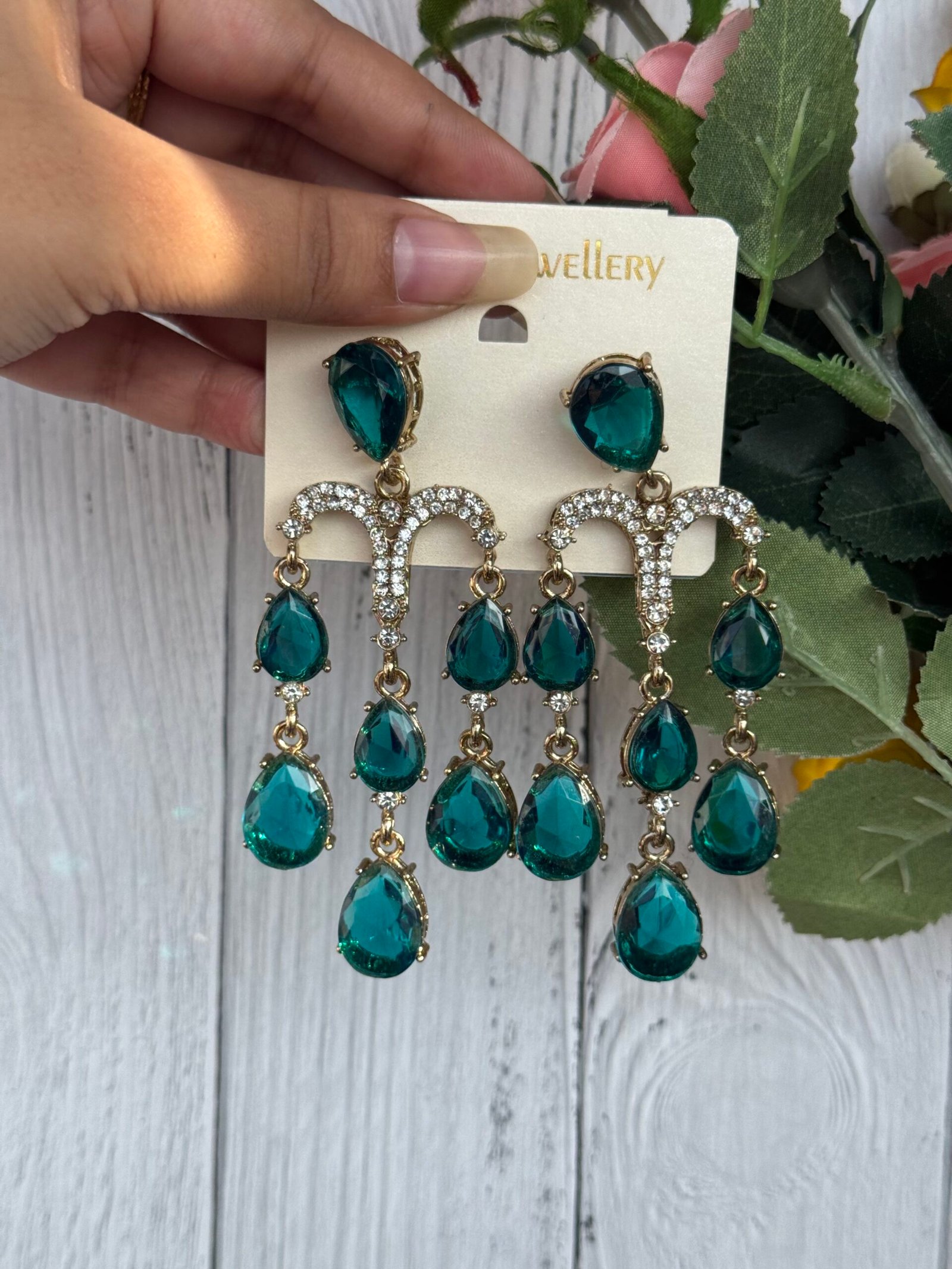 Photo-12-01-25-4-32-28-PM-scaled-1.jpg Emily Stone Earrings- Teal Green - Image 1