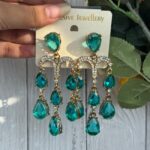 Emily Stone Earrings- Light Blue