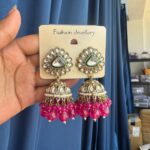 Naina Kundan Jhumki – Dark Pink