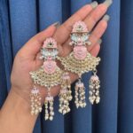 Nusha Meenakari Earrings – Light Pink