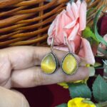 Daily Wear Brass Drop Earrings – Yellow
