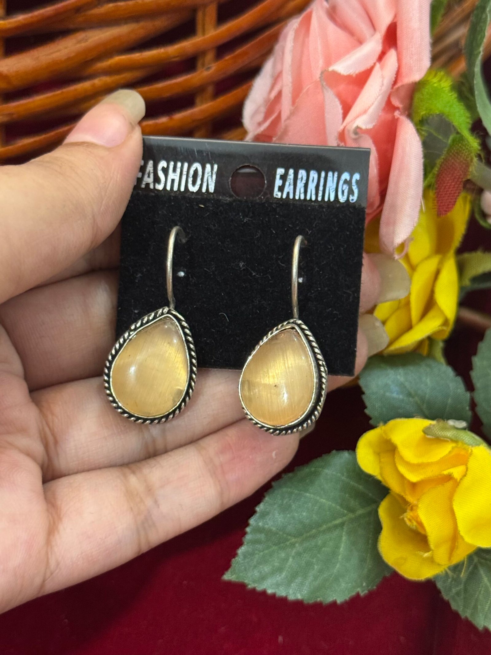 Photo-13-05-25-4-05-44-PM-scaled-1.jpg Daily Wear Brass Drop Earrings – Light Yellow - Image 1