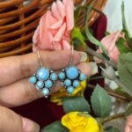 Daily Wear Brass Drop Earrings – Light Blue
